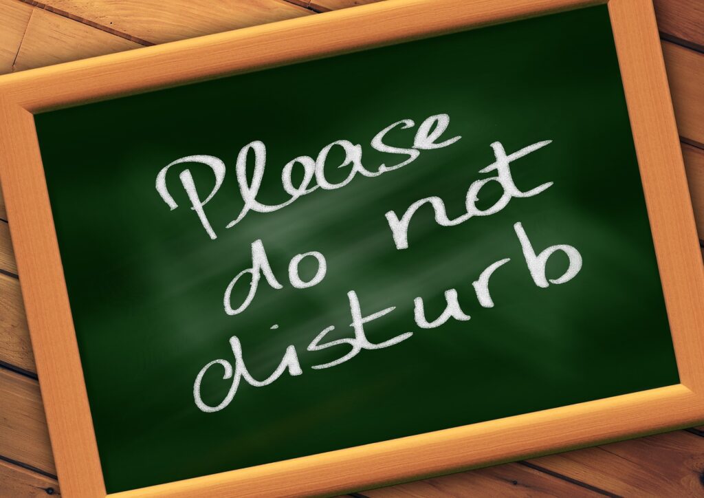 Avoid Distractions
