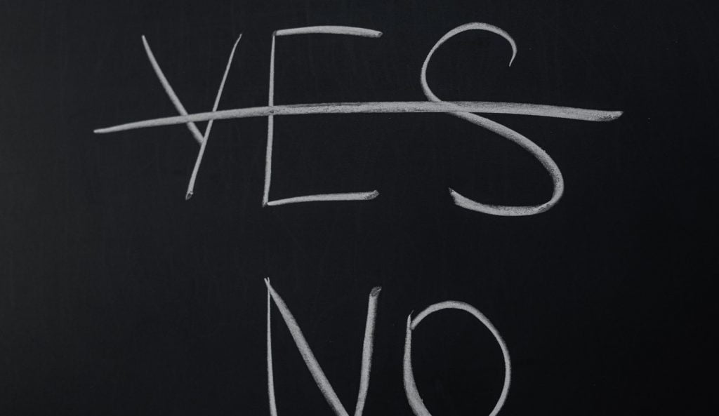 Say no when needed - 